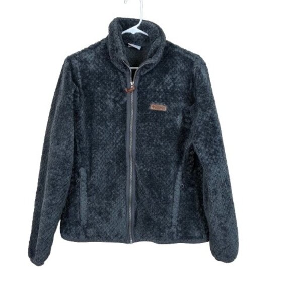 Columbia Fire Side II Sherpa Full Zip Fleece Shark Gray Medium Gorpcore - Picture 1 of 6